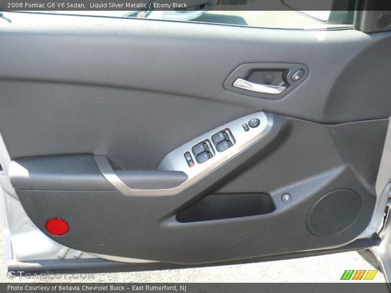 Liquid Silver Metallic / Ebony Black 2008 Pontiac G6 V6 Sedan