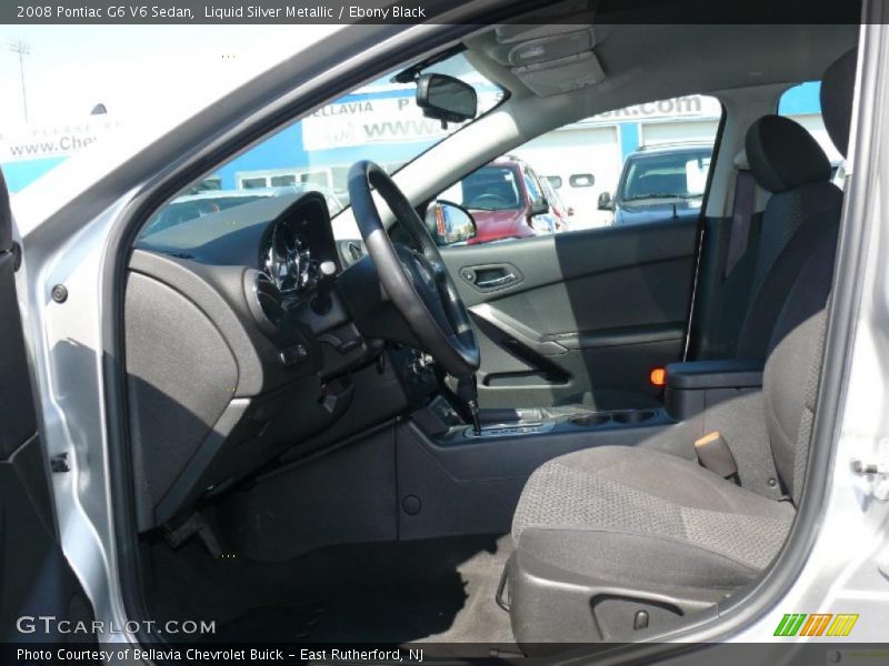 Liquid Silver Metallic / Ebony Black 2008 Pontiac G6 V6 Sedan