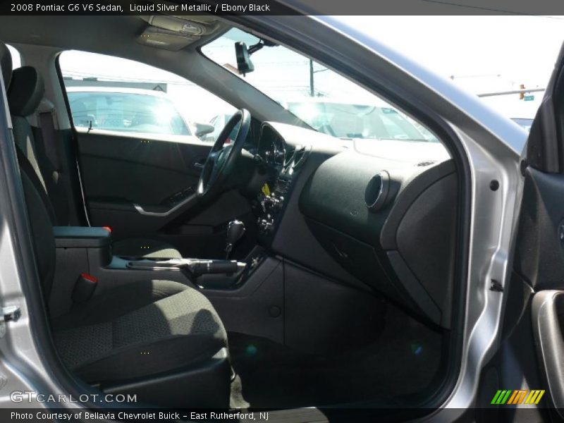 Liquid Silver Metallic / Ebony Black 2008 Pontiac G6 V6 Sedan