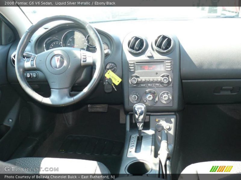 Liquid Silver Metallic / Ebony Black 2008 Pontiac G6 V6 Sedan