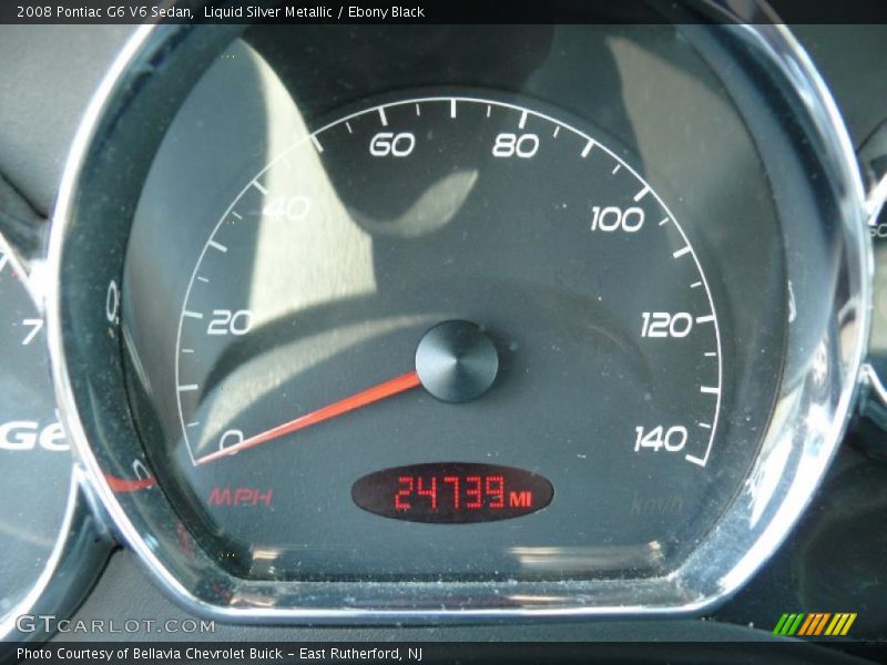 Liquid Silver Metallic / Ebony Black 2008 Pontiac G6 V6 Sedan