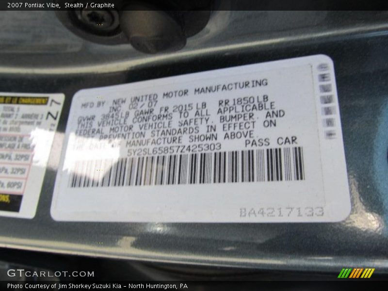 Stealth / Graphite 2007 Pontiac Vibe
