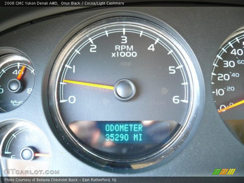 Onyx Black / Cocoa/Light Cashmere 2008 GMC Yukon Denali AWD