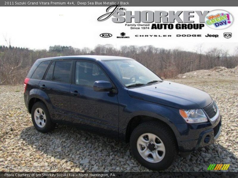 Deep Sea Blue Metallic / Black 2011 Suzuki Grand Vitara Premium 4x4