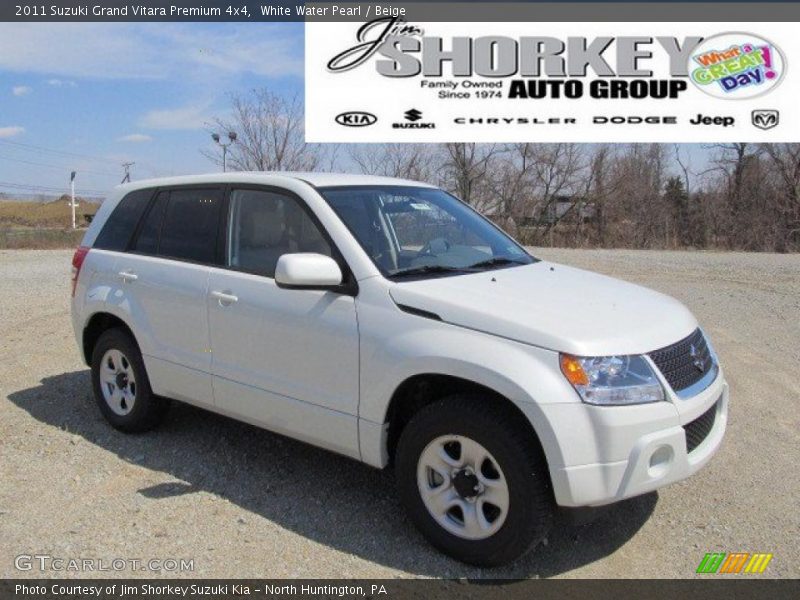 White Water Pearl / Beige 2011 Suzuki Grand Vitara Premium 4x4