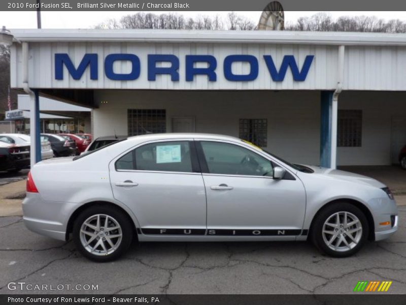 Brilliant Silver Metallic / Charcoal Black 2010 Ford Fusion SEL