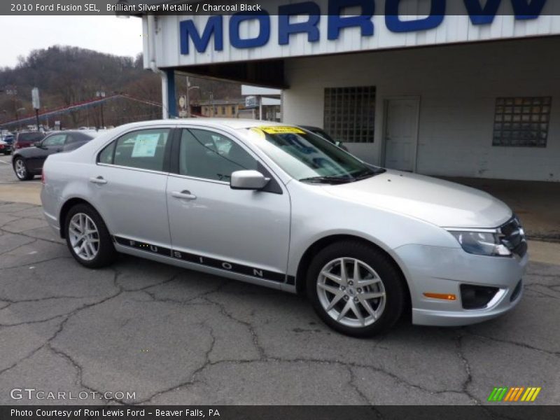 Brilliant Silver Metallic / Charcoal Black 2010 Ford Fusion SEL