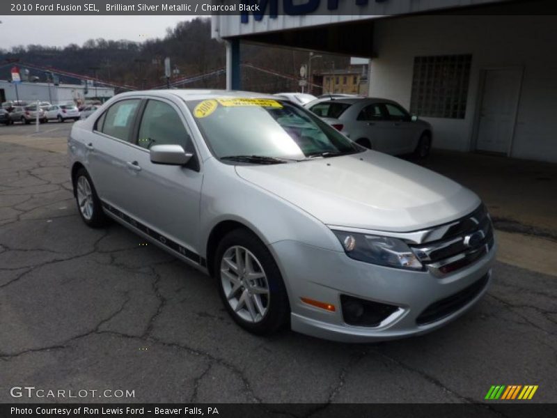 Brilliant Silver Metallic / Charcoal Black 2010 Ford Fusion SEL