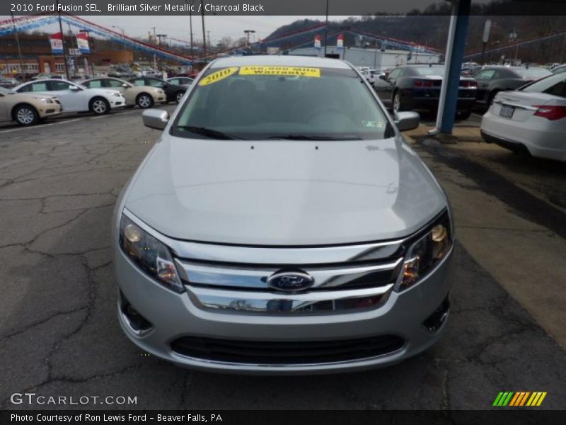 Brilliant Silver Metallic / Charcoal Black 2010 Ford Fusion SEL