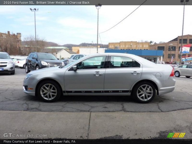 Brilliant Silver Metallic / Charcoal Black 2010 Ford Fusion SEL