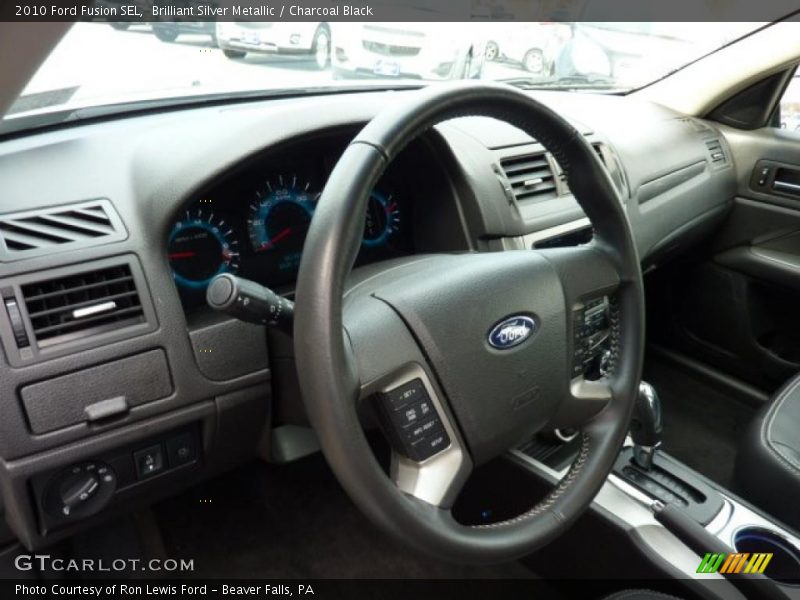 Brilliant Silver Metallic / Charcoal Black 2010 Ford Fusion SEL