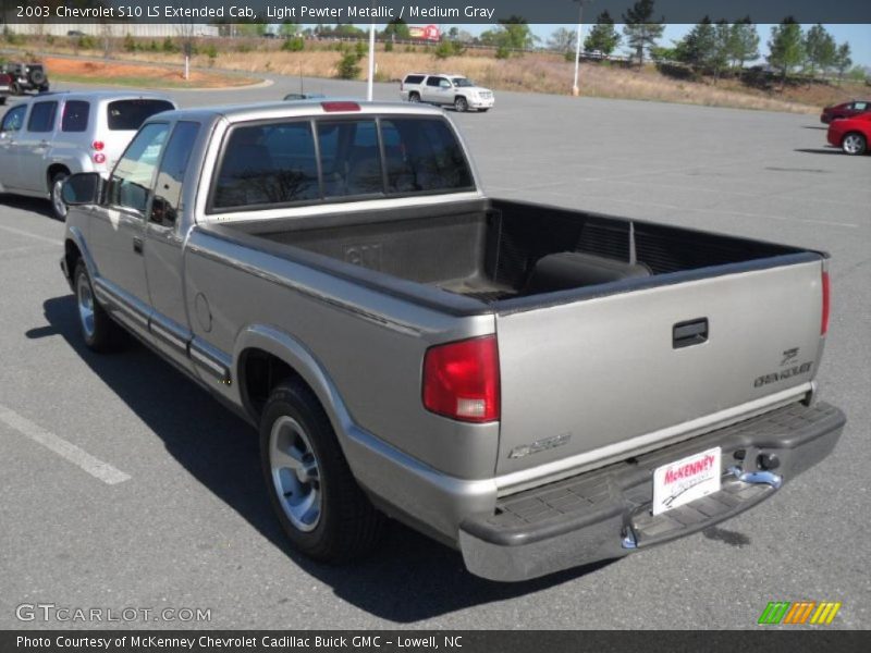 Light Pewter Metallic / Medium Gray 2003 Chevrolet S10 LS Extended Cab