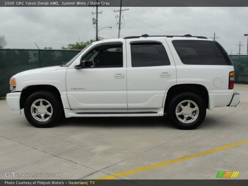 Summit White / Stone Gray 2006 GMC Yukon Denali AWD