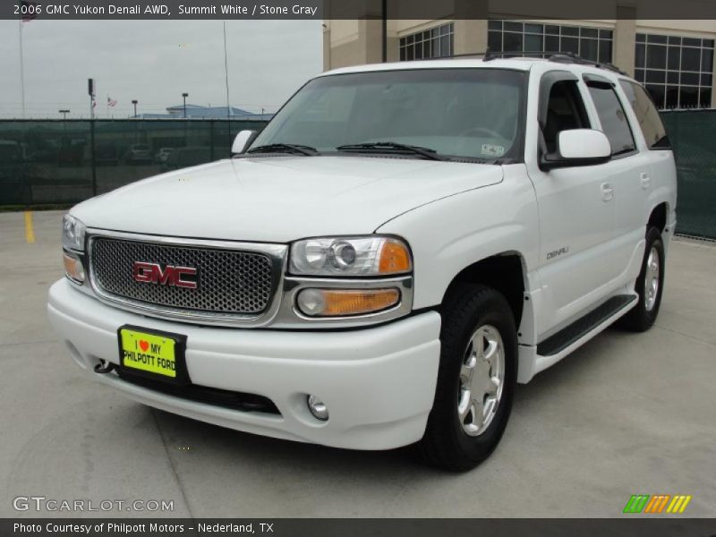 Summit White / Stone Gray 2006 GMC Yukon Denali AWD
