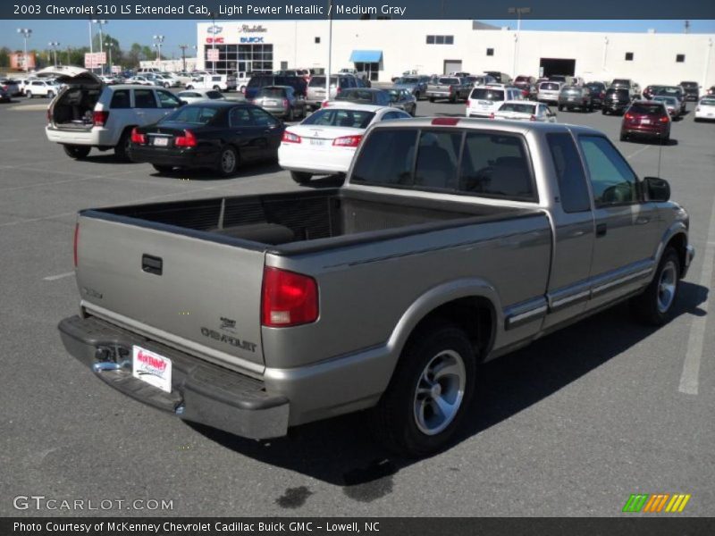 Light Pewter Metallic / Medium Gray 2003 Chevrolet S10 LS Extended Cab