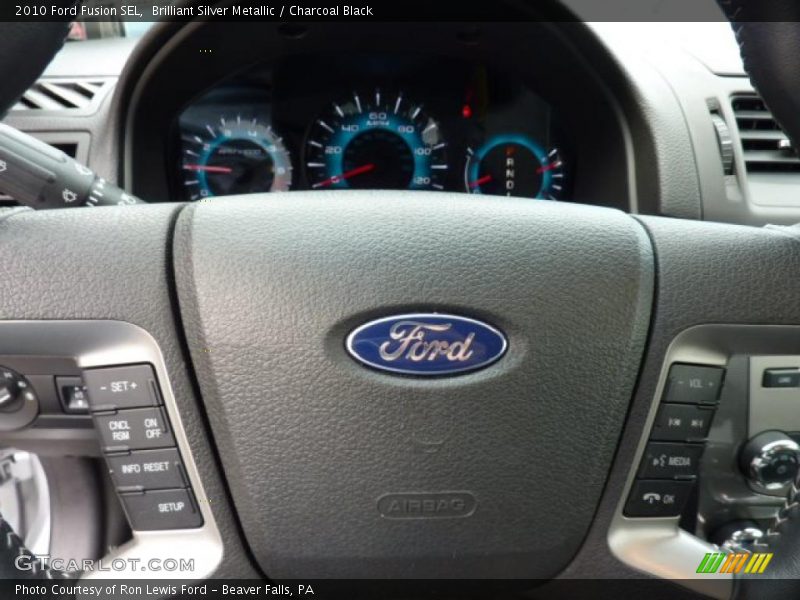 Brilliant Silver Metallic / Charcoal Black 2010 Ford Fusion SEL