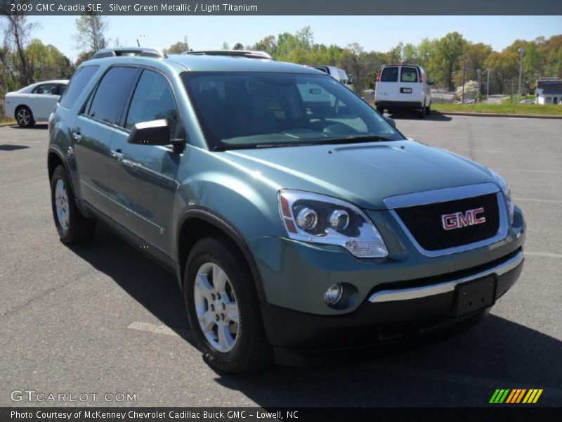Silver Green Metallic / Light Titanium 2009 GMC Acadia SLE