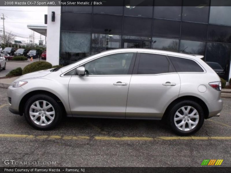 True Silver Metallic / Black 2008 Mazda CX-7 Sport AWD