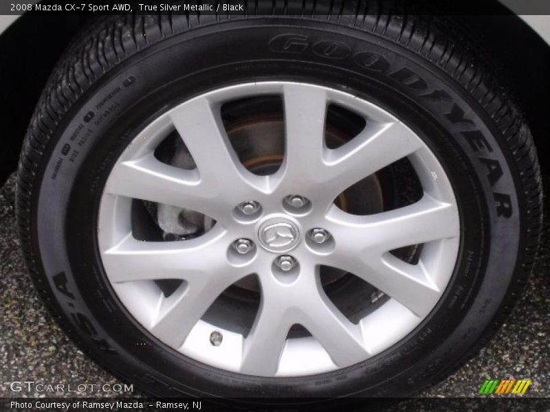 True Silver Metallic / Black 2008 Mazda CX-7 Sport AWD
