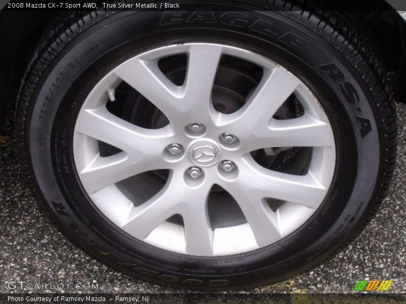 True Silver Metallic / Black 2008 Mazda CX-7 Sport AWD
