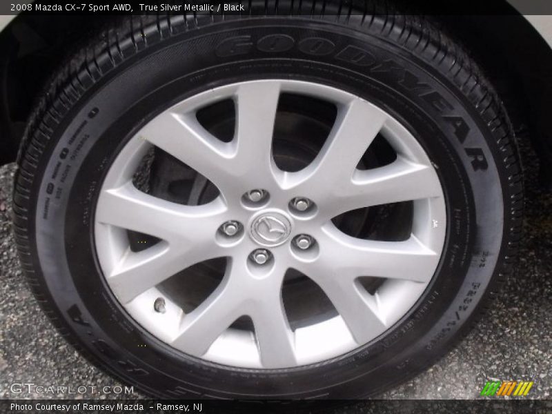 True Silver Metallic / Black 2008 Mazda CX-7 Sport AWD