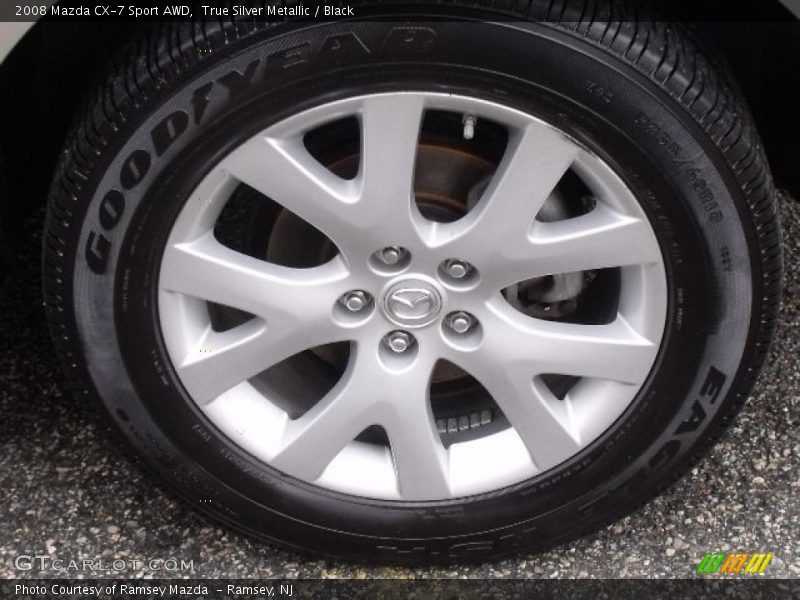 True Silver Metallic / Black 2008 Mazda CX-7 Sport AWD