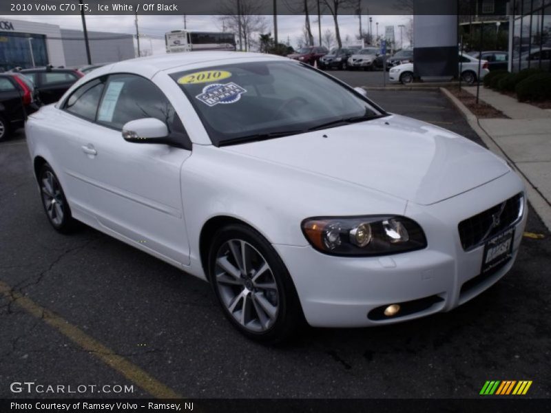 Ice White / Off Black 2010 Volvo C70 T5