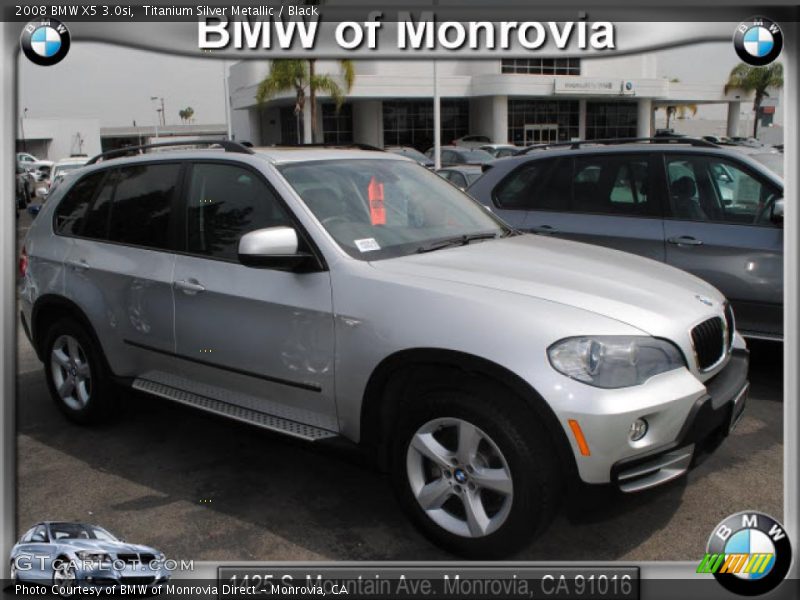 Titanium Silver Metallic / Black 2008 BMW X5 3.0si
