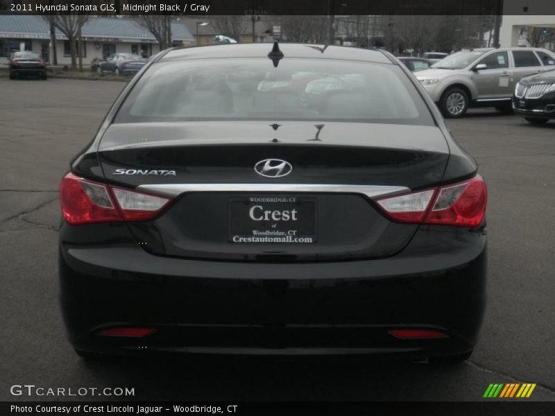 Midnight Black / Gray 2011 Hyundai Sonata GLS