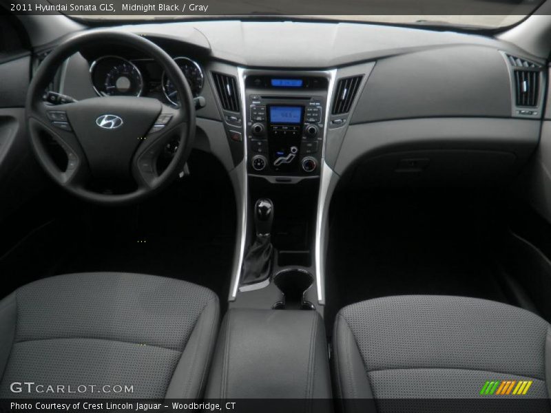 Midnight Black / Gray 2011 Hyundai Sonata GLS