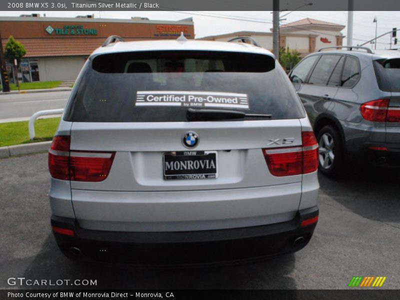 Titanium Silver Metallic / Black 2008 BMW X5 3.0si
