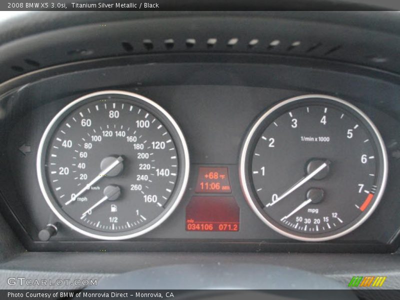 Titanium Silver Metallic / Black 2008 BMW X5 3.0si