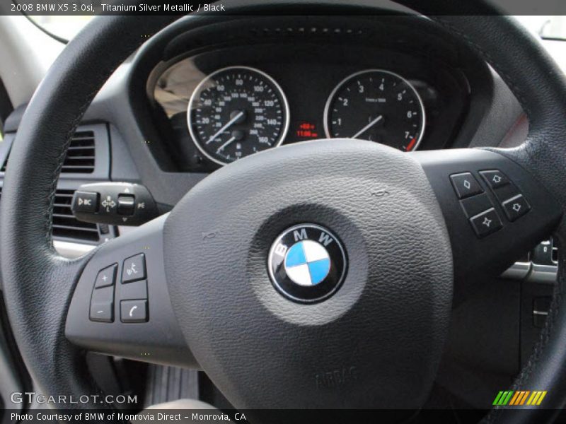 Titanium Silver Metallic / Black 2008 BMW X5 3.0si
