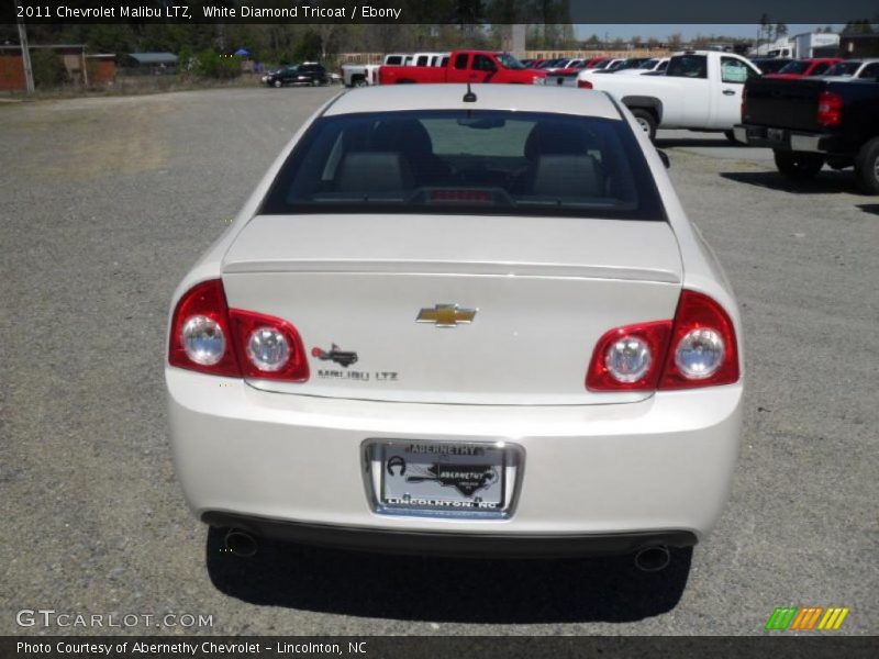 White Diamond Tricoat / Ebony 2011 Chevrolet Malibu LTZ