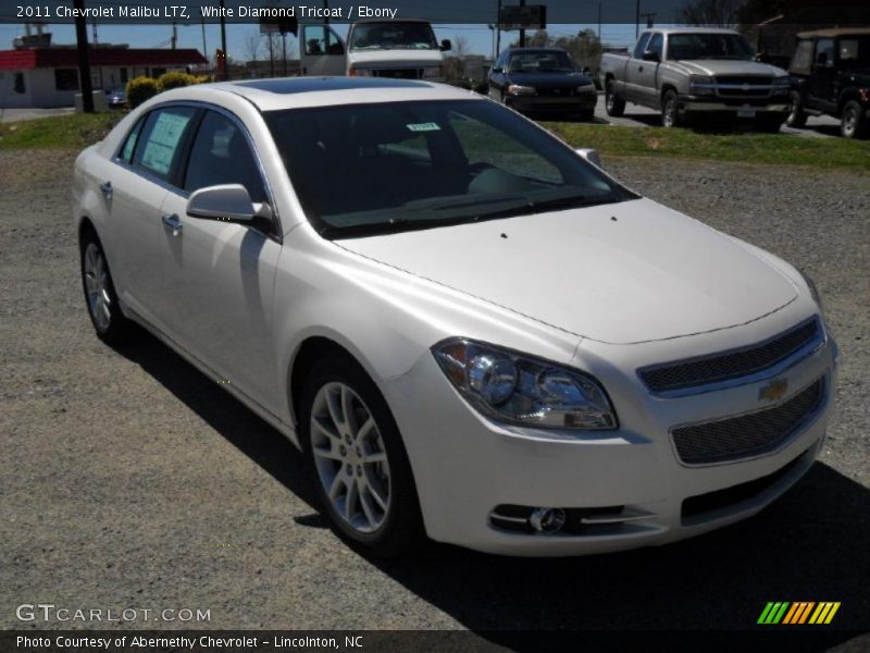 White Diamond Tricoat / Ebony 2011 Chevrolet Malibu LTZ