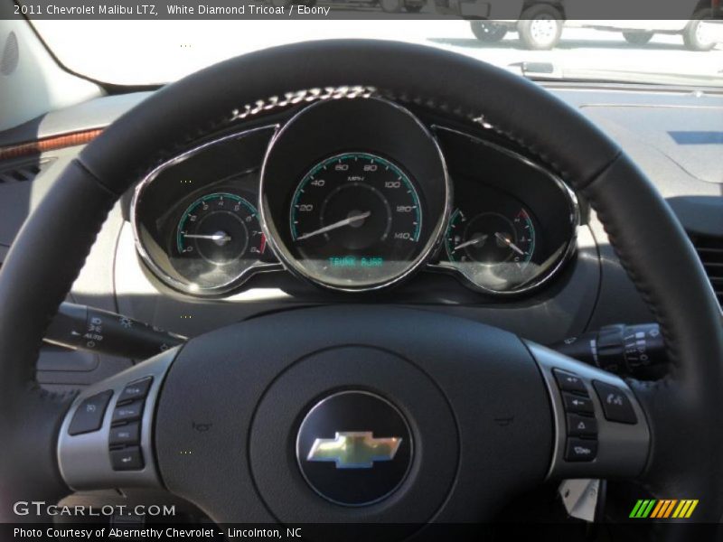 White Diamond Tricoat / Ebony 2011 Chevrolet Malibu LTZ