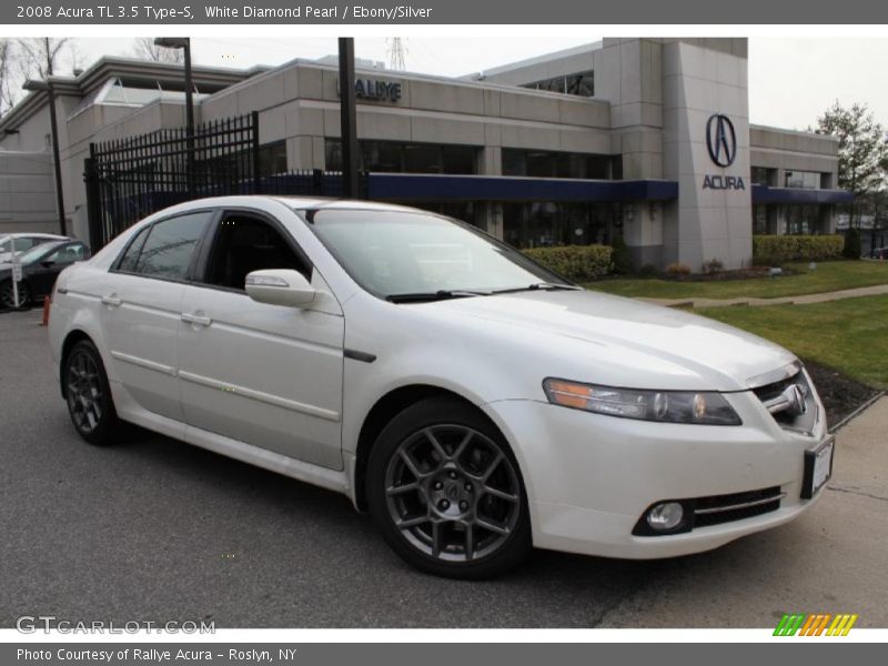 White Diamond Pearl / Ebony/Silver 2008 Acura TL 3.5 Type-S