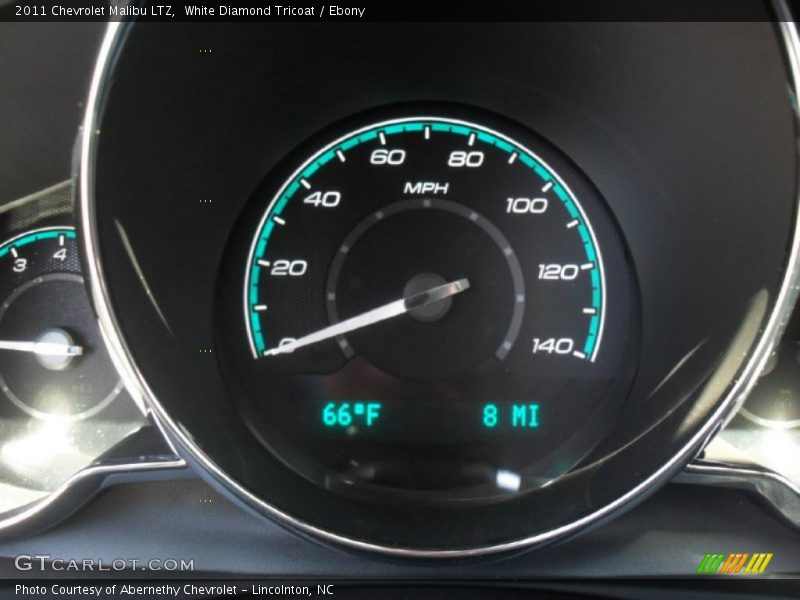 White Diamond Tricoat / Ebony 2011 Chevrolet Malibu LTZ