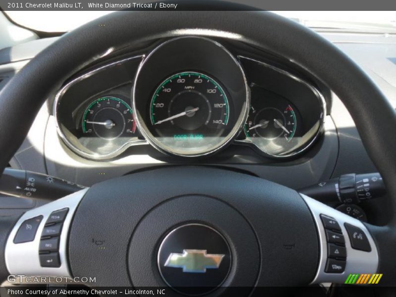 White Diamond Tricoat / Ebony 2011 Chevrolet Malibu LT