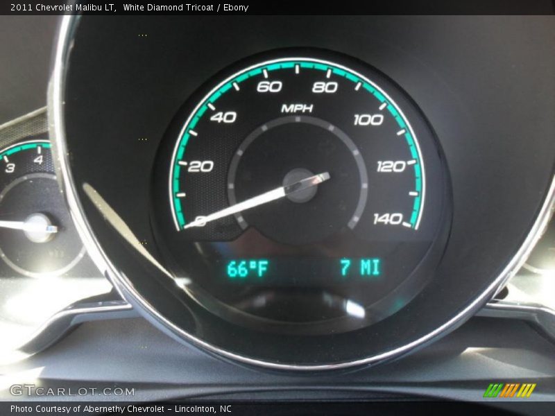 White Diamond Tricoat / Ebony 2011 Chevrolet Malibu LT