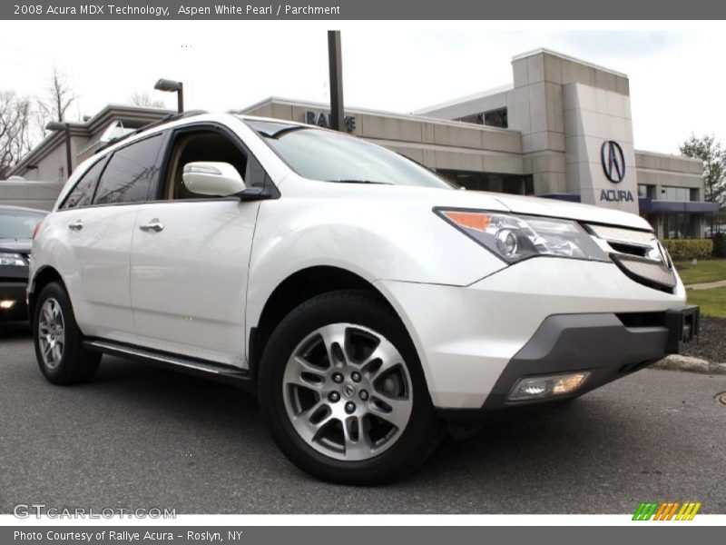 Aspen White Pearl / Parchment 2008 Acura MDX Technology