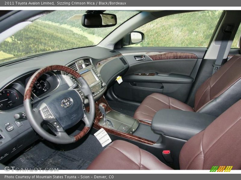 Sizzling Crimson Mica / Black/Bordeaux 2011 Toyota Avalon Limited