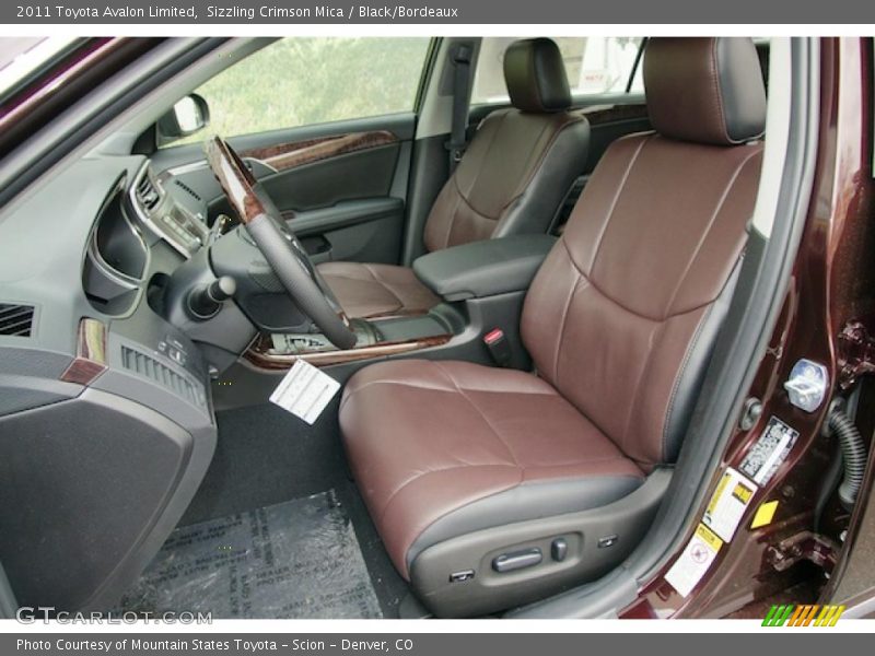 Sizzling Crimson Mica / Black/Bordeaux 2011 Toyota Avalon Limited