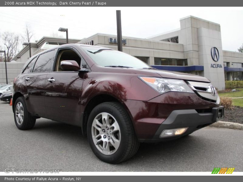 Dark Cherry Pearl / Taupe 2008 Acura MDX Technology