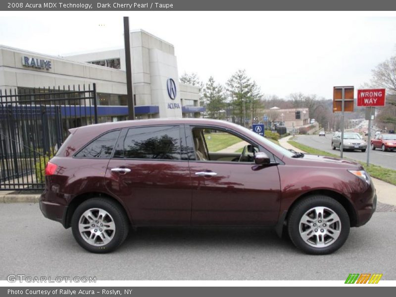 Dark Cherry Pearl / Taupe 2008 Acura MDX Technology