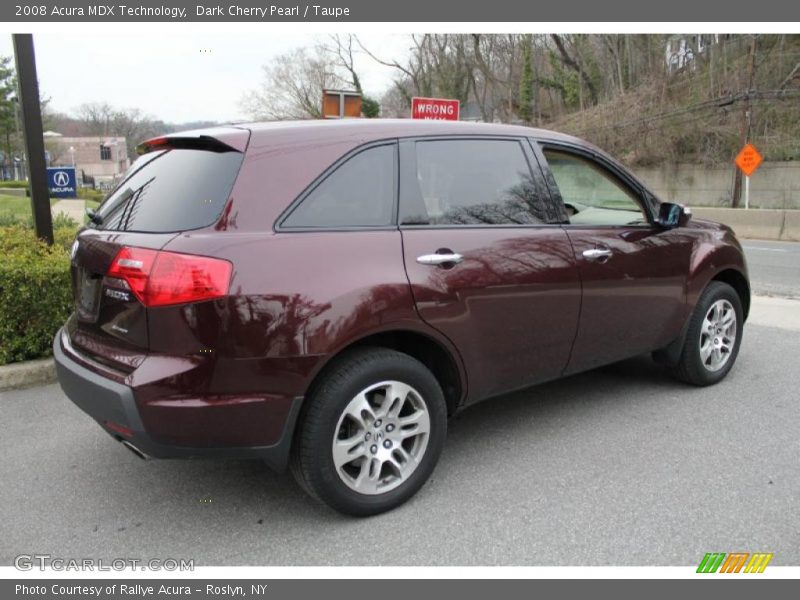 Dark Cherry Pearl / Taupe 2008 Acura MDX Technology