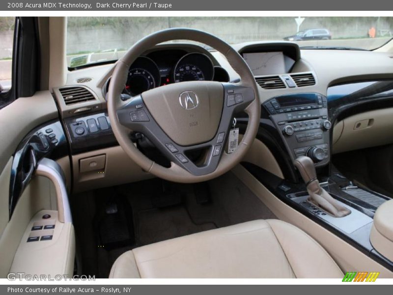 Dark Cherry Pearl / Taupe 2008 Acura MDX Technology
