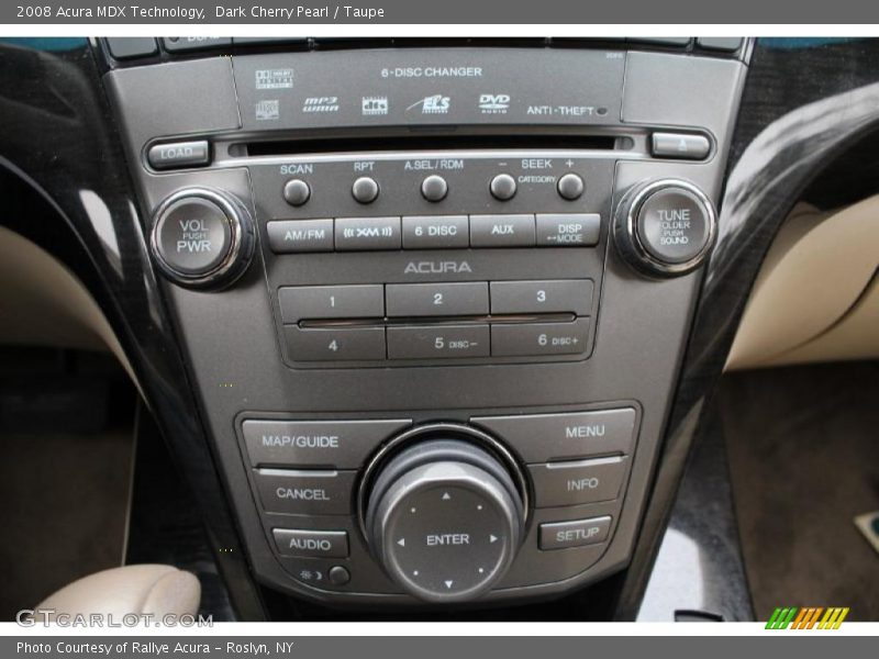 Dark Cherry Pearl / Taupe 2008 Acura MDX Technology