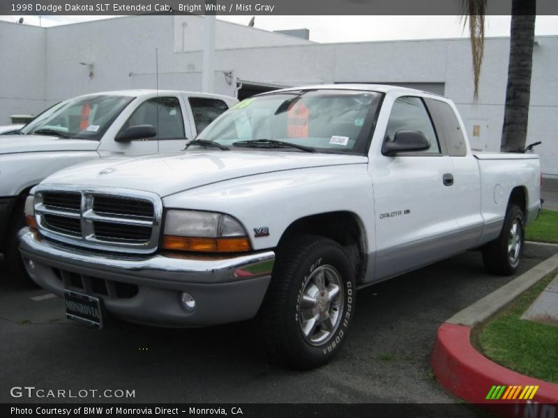 Bright White / Mist Gray 1998 Dodge Dakota SLT Extended Cab