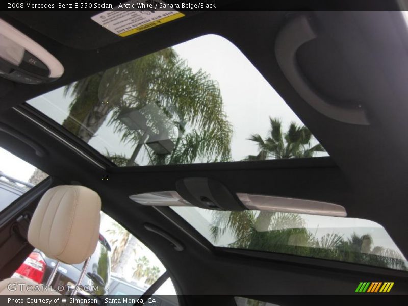 Sunroof of 2008 E 550 Sedan